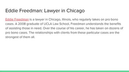 Eddie Freedman: 4 Benefits of Pro Bono Work