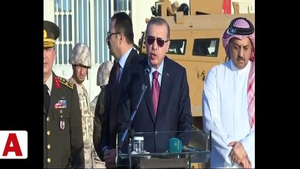 Cumhurbaşkanı Erdoğan Katar^da Türk birliğini ziyaret etti