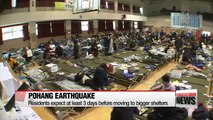 Pohang residents still at shelters; waiting for quick restoration of facilities