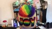 Watch: Hairdresser attacked by homophobic bullies fights back by giving men rainbow beards for free as Australia votes yes to gay marriage 