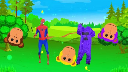 Head, Shoulders, Knees and Toes Five Little Monkeys Jumping Nursery Collection SuperHero Emi TV