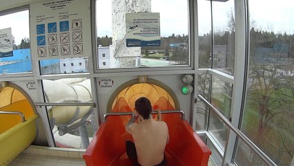 Scary Adrenaline Water Slide at Therme Wien