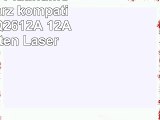 4 Toner XL PlatinumSerie Schwarz kompatibel zu HP Q2612A 12A  3500 Seiten Laser