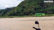 School Bus Driver Takes Shortcut Through Flooded River