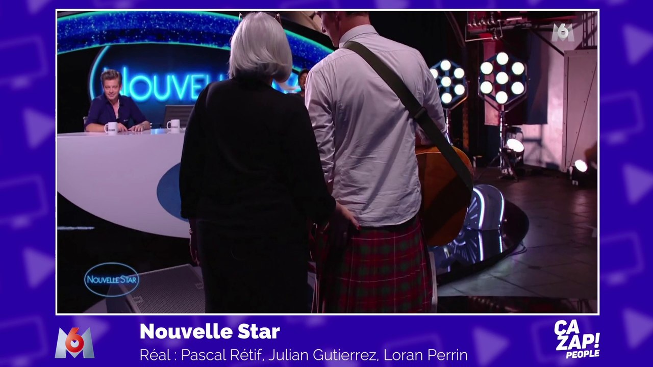 Nouvelle Star : Nathalie Noen­nec touche les fesses d'un candidat en kilt !