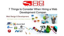 7 Things to Consider When Hiring a Web Development Company