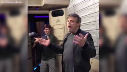 Mark Hamill surprises fans on  Star Wars Ride at Disneyland