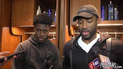 Pelicans-Hawks Postgame: Jrue Holiday and E'Twaun Moore 11-13-17