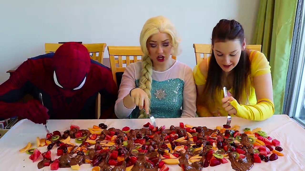 Frozen Elsa BASHING GIANT CHOCOLATE EASTER EGG challenge w_ Belle Spiderman Fun Superhero IRL | Superheroes | Spiderman | Superman | Frozen Elsa | Joker