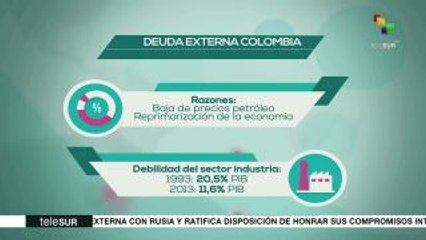 Deuda externa colombiana, casi se duplicó en 3 años