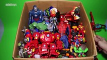 Box of Toys: Marvel Mashers, Cars, Iron Man & Spiderman Action Figures