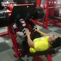 Mans leg crushed by weights