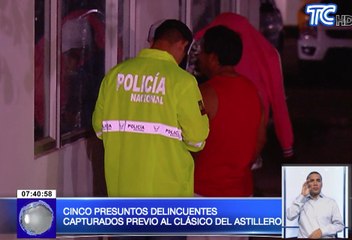 Cinco presuntos delincuentes capturados previo al clásico del astillero