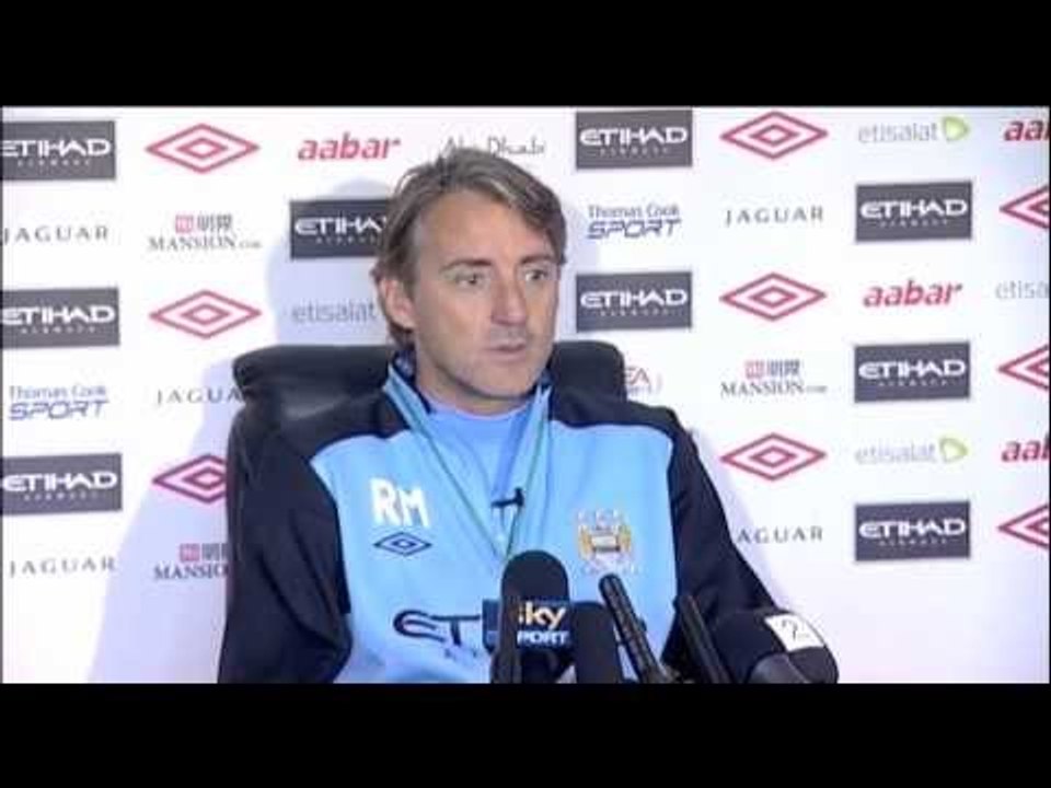 Manchester United 1-6 Manchester City  |  Mancini says derby will be "incredible"