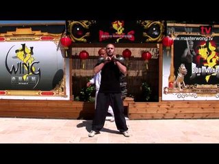 Martial art background exercises- using kettlebells for strength training.