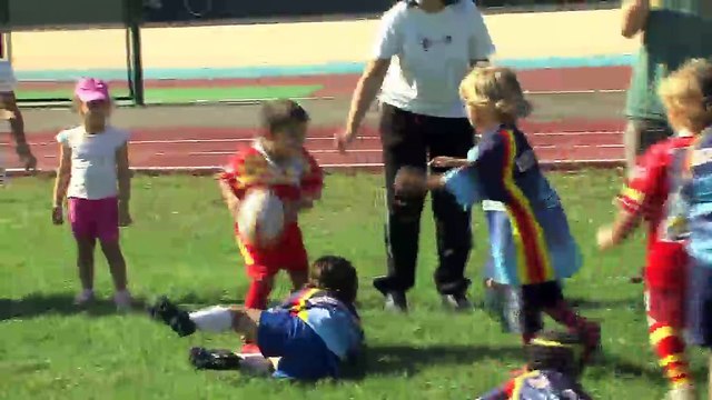 Les moins de 7 ans du rugby club Martigues-Port de Bouc en action !