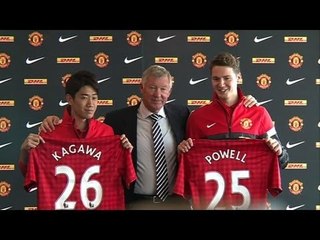 Shinji Kagawa and Nick Powell unveiled at Manchester United