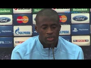 Yaya Toure and Mancini pre Dortmund