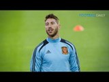 Sergio Ramos misses a sitter in training