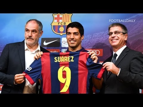 Barcelona finally unveil new £75m signing Luis Suárez