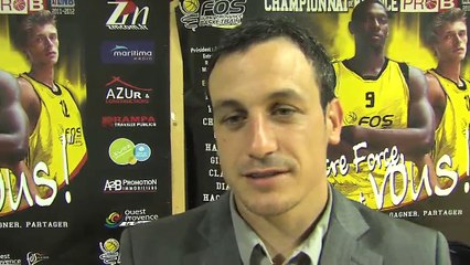 la réaction du coach Fosséen, Rémi Giuitta après la victoire face à Limoges