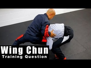 Wing Chun training - wing chun chi sao mma take down Q38