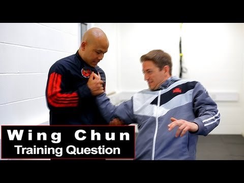 Wing Chun training - wing chun how to deal with Chest Grab Q56
