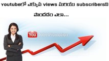 How To Get More Views And Subscribers On Dailymotion / YouTube Using Pingler in Telugu