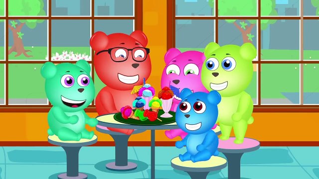 Mega Gummy Bear Beauty Salon For Animals Finger Family Nursery Rhymes for kids Toys Fun