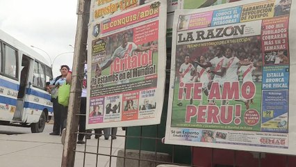 Prensa peruana celebra la clasificación de la selección de fútbol.-