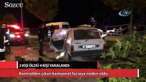 Kontrolden çıkan kamyonet faciaya neden oldu: 2 ölü, 4 yaralı