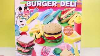 Dough Burger Deli Set Play Doh Hamburger Hot Dog French Fries Playdough Fast Food Plastilina Clay