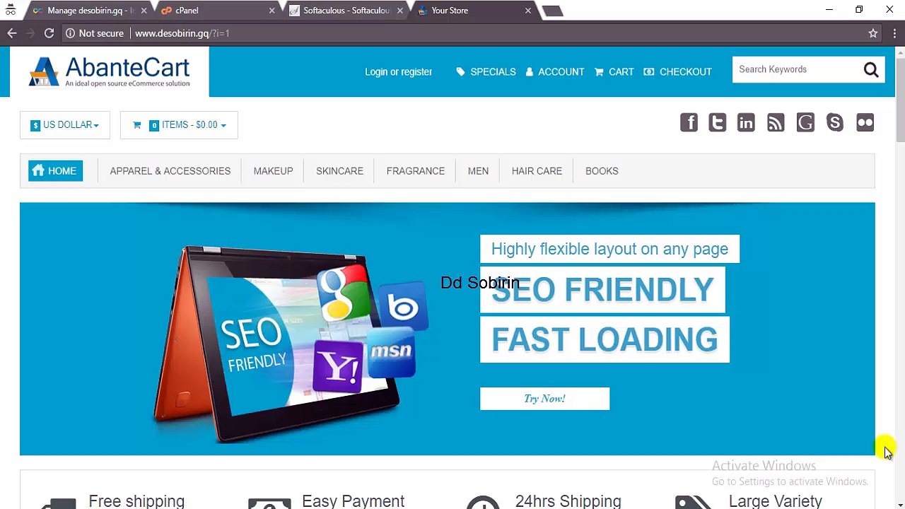 Cara Install Web AbanteCart Menggunakan Softaculous