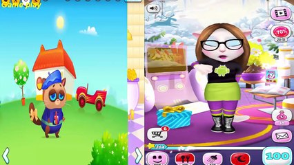 My Talking Angela VS Bubbu My Virtual Pet -Christmas Update 2016 Gameplay HD