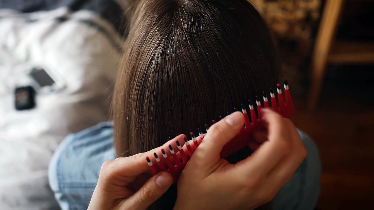 **Hair Brushing + Hair Play** | ASMR | Soft-spoken