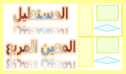 الرياضيات السادسة إبتدائي - المستطيل والمعين والمربع تمرين 6