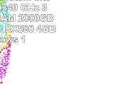 Gamer PC System Intel i76700K 4x40 GHz 32GB DDR4 RAM 2000GB HDD Radeon RX580 4GB