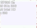 Office Aufrüst PC System Intel i57600 Kaby Lake 4x35 GHz 32GB DDR4 RAM Intel HD Grafik