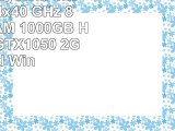 Gamer PC System Intel i76700K 4x40 GHz 8GB DDR4 RAM 1000GB HDD nVidia GTX1050 2GB inkl