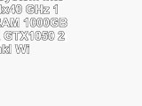Gamer PC System Intel i76700K 4x40 GHz 16GB DDR4 RAM 1000GB HDD nVidia GTX1050 2GB inkl