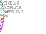 Gamer PC System Intel i76700K 4x40 GHz 32GB DDR4 RAM 2000GB HDD Radeon RX580 4GB inkl