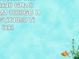 Gamer PC System Intel i76700K 4x40 GHz 8GB DDR4 RAM 1000GB HDD nVidia GTX1050 Ti 4GB