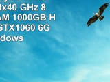 Gamer PC System Intel i76700K 4x40 GHz 8GB DDR4 RAM 1000GB HDD nVidia GTX1060 6GB