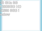 Gamer PC System Intel i56500 4x32 GHz 8GB DDR4 RAM 2000GB HDD Radeon RX580 8GB inkl