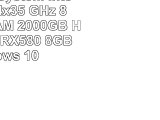 Gamer PC System Intel i56600K 4x35 GHz 8GB DDR4 RAM 2000GB HDD Radeon RX580 8GB  Windows