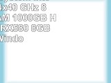 Gamer PC System Intel i76700K 4x40 GHz 8GB DDR4 RAM 1000GB HDD Radeon RX580 8GB inkl