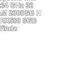 Gamer PC System Intel i76700 4x34 GHz 32GB DDR4 RAM 2000GB HDD Radeon RX580 8GB inkl