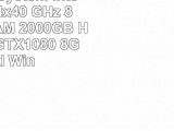 Gamer PC System Intel i76700K 4x40 GHz 8GB DDR4 RAM 2000GB HDD nVidia GTX1080 8GB inkl