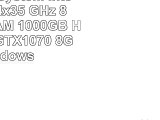 Gamer PC System Intel i56600K 4x35 GHz 8GB DDR4 RAM 1000GB HDD nVidia GTX1070 8GB