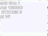 Gamer PC System Intel i76700K 4x40 GHz 16GB DDR4 RAM 1000GB HDD nVidia GTX1060 6GB inkl